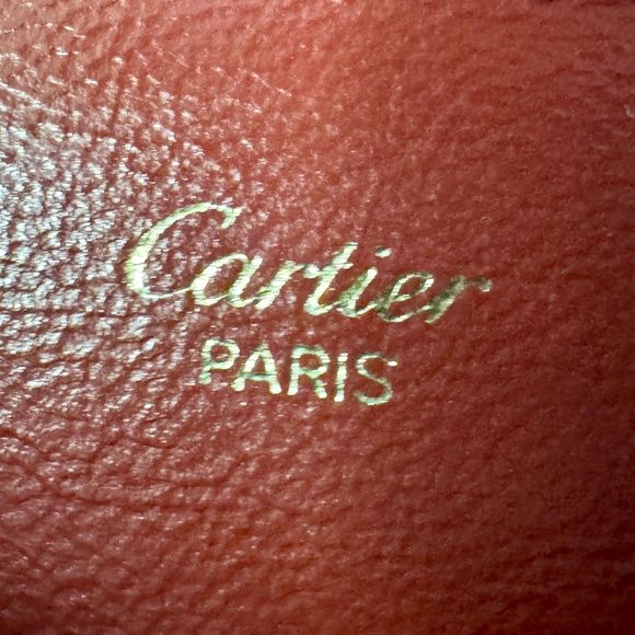 CARTIER Burgundy Bordeaux Leather Clutch Purse Bag - Authentic - Picture 5 of 16